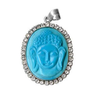 Budh Feroza Locket(Big)