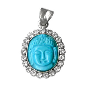 Budh Feroza Locket(small)