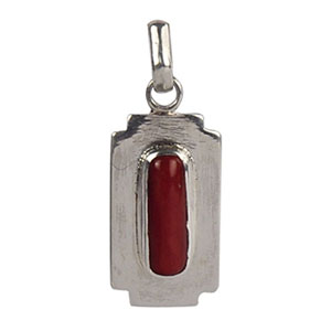 Coral Locket in Silver