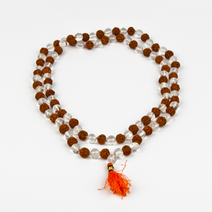 Crystal and Rudraksha Mixed Mala (Special)