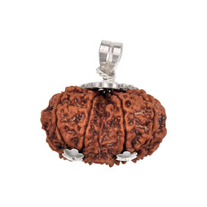 Gauri Shankar Rudraksha Locket with Silver cap