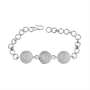 Om Silver Bracelet